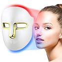 HSA FSA Red Light Therapy for Face Mask - LED Face Mask Light Therapy with Red Blue LED and Infrared Light, Anti-Aging, Blemish Repair Treatment