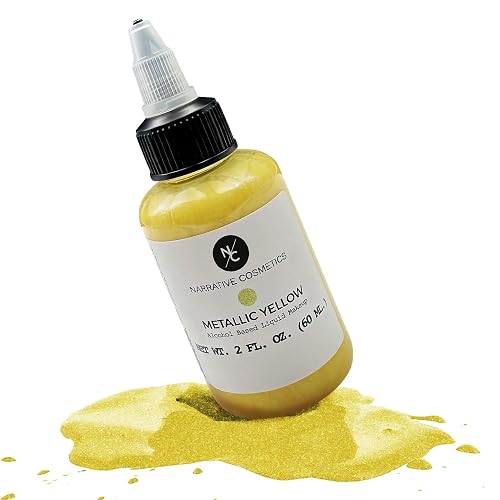 Narrative Cosmetics Metallic Alcohol Airbrush Paints - 2 fl oz, Skin Safe, Quick Dry, Waterproof, Sweatproof, Transferproof Liquid Makeup