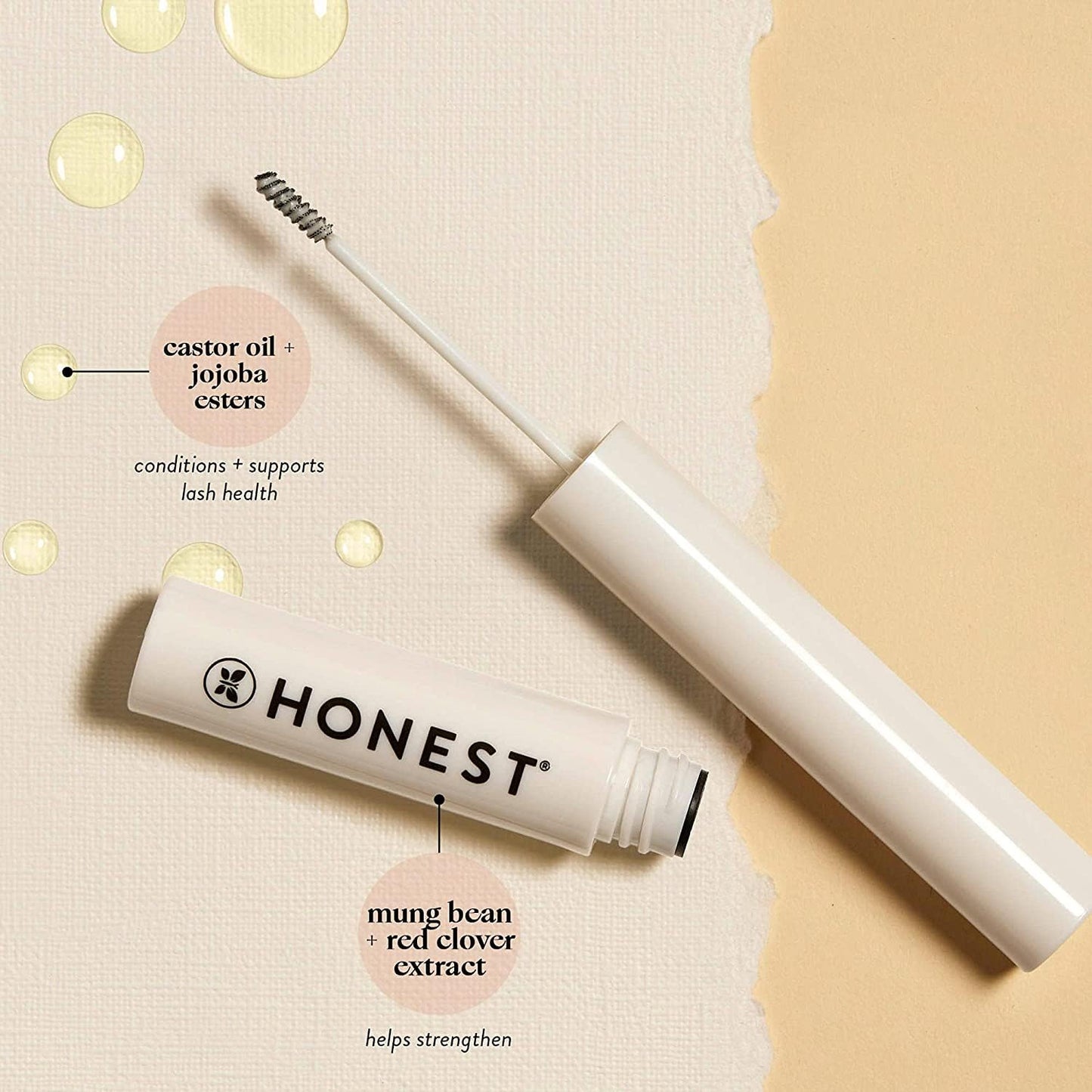 Honest Beauty Honestly Healthy Brow Gel for Fuller Looking Brows | Strengthens + Adds Volume | Castor Oil + Red Clover Extract | EWG Verified, Vegan…