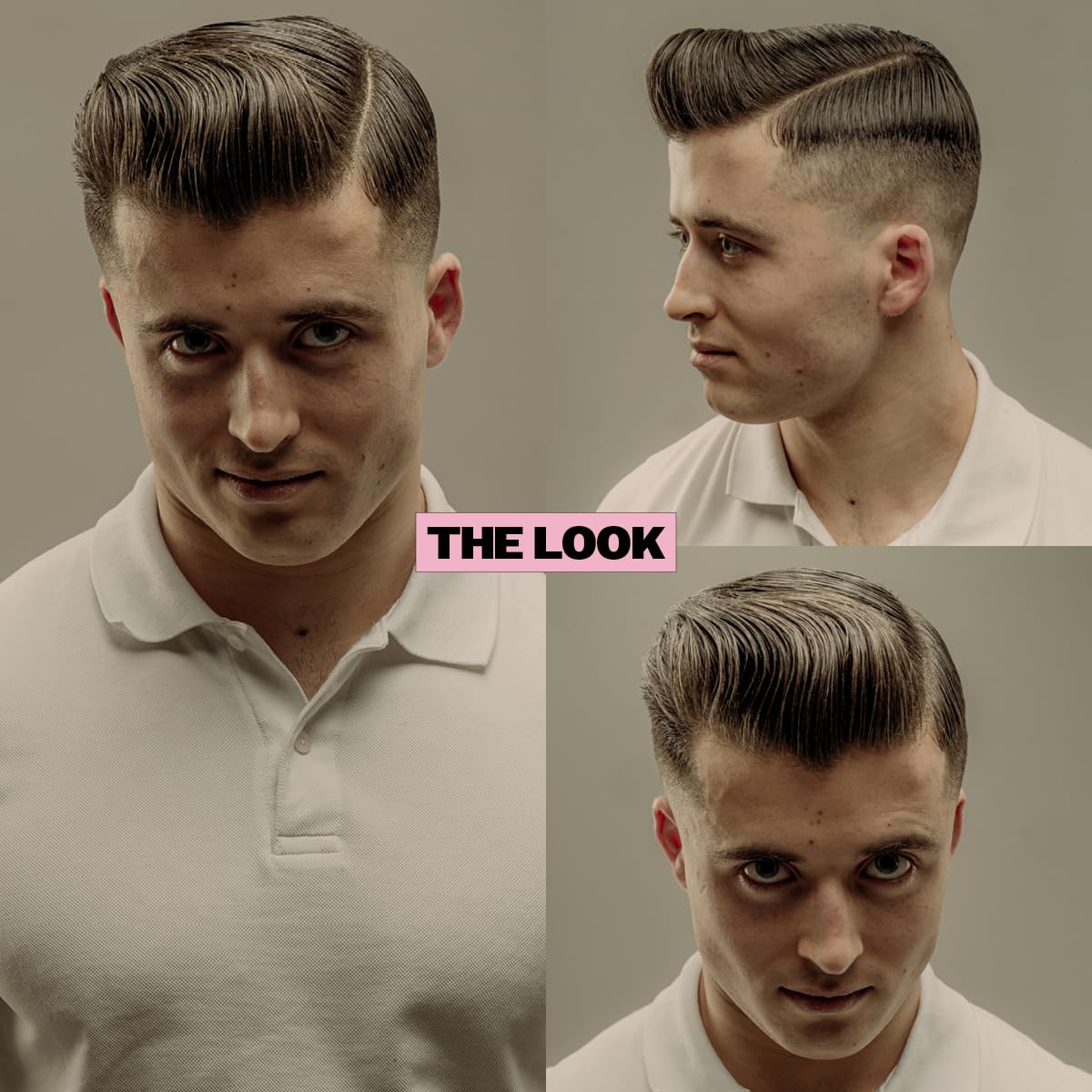 REUZEL Pink Grease Pomade, Strong All Day Hold, Oil-Based Styling Wax, Medium Shine, Easy To Wash Out, For All Hair Types