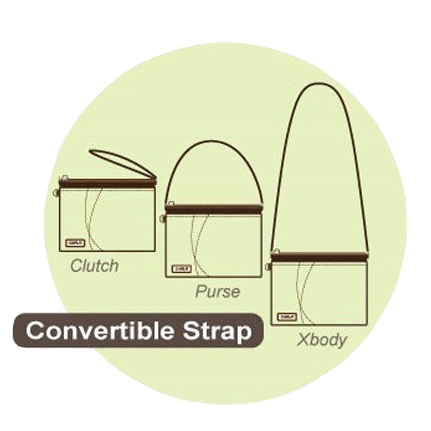 Chala Paw Print Mini Crossbody Handbag Dog Lovers Gift, Convertible Straps