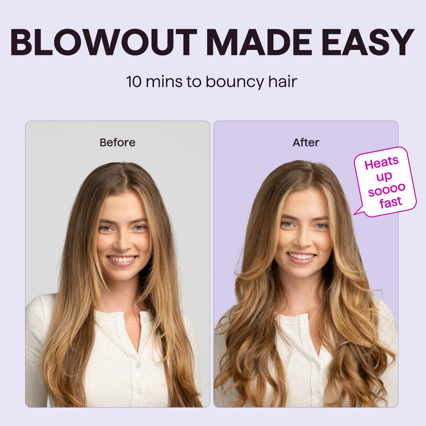 Wavytalk Thermal Brush Blowout Boost 1.5? Heat Round Brush for Blowout Look Beauty and Personal Care wavytalk