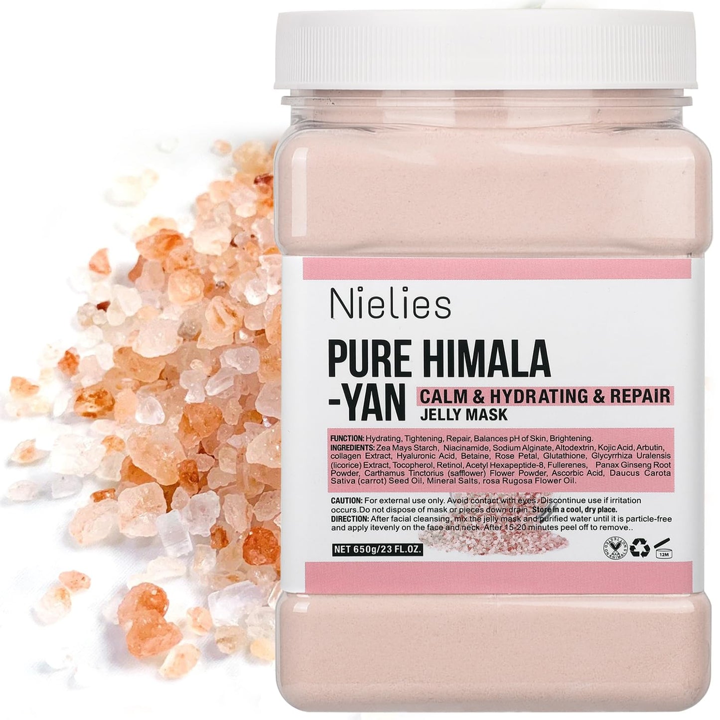 Nielies Jelly Mask For Facials, Vajacial Jelly Mask, Face Mask For Instant Hydration, Vegan Peel Off Face Mask, For Cleaning, Calming (Pure Himala