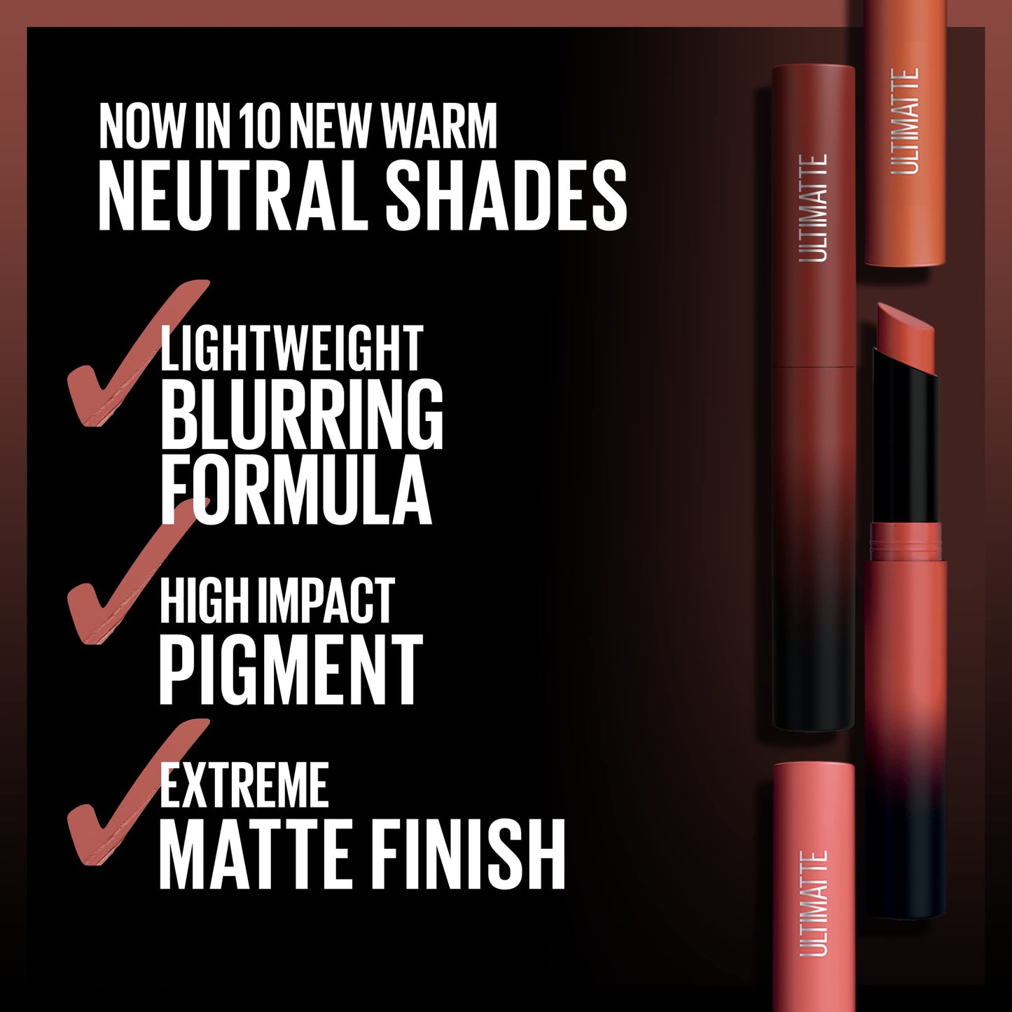 Maybelline Color Sensational Ultimatte Matte Lipstick, Non-Drying, Intense Color Pigment, More Mocha, Mid-Tone Mauve, 1 Count