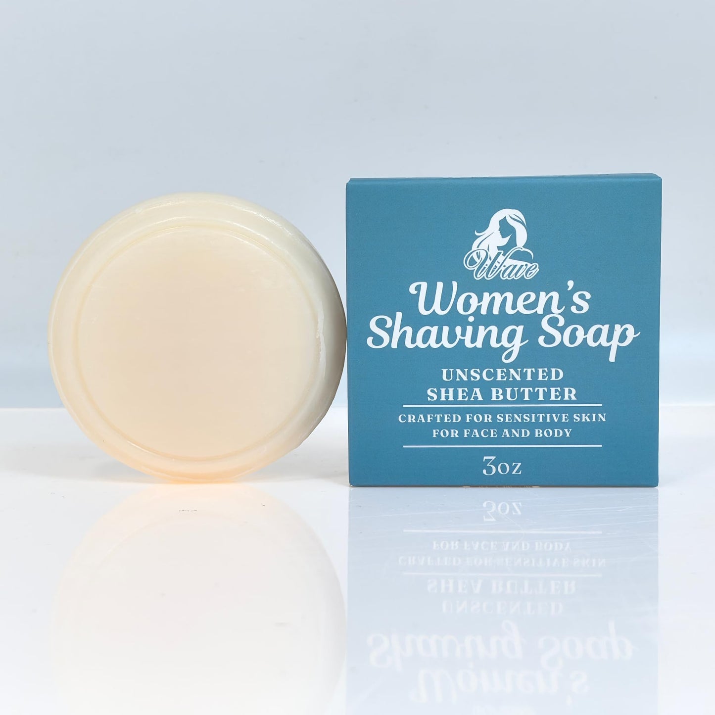 All Natural Shave Soap Set, Fragrance Free Shaving Soap with Shea Butter for Sensitive Skin (3 Pack) (Pack of 3, Womens Unscented) Beauty and Personal Care G.B.S