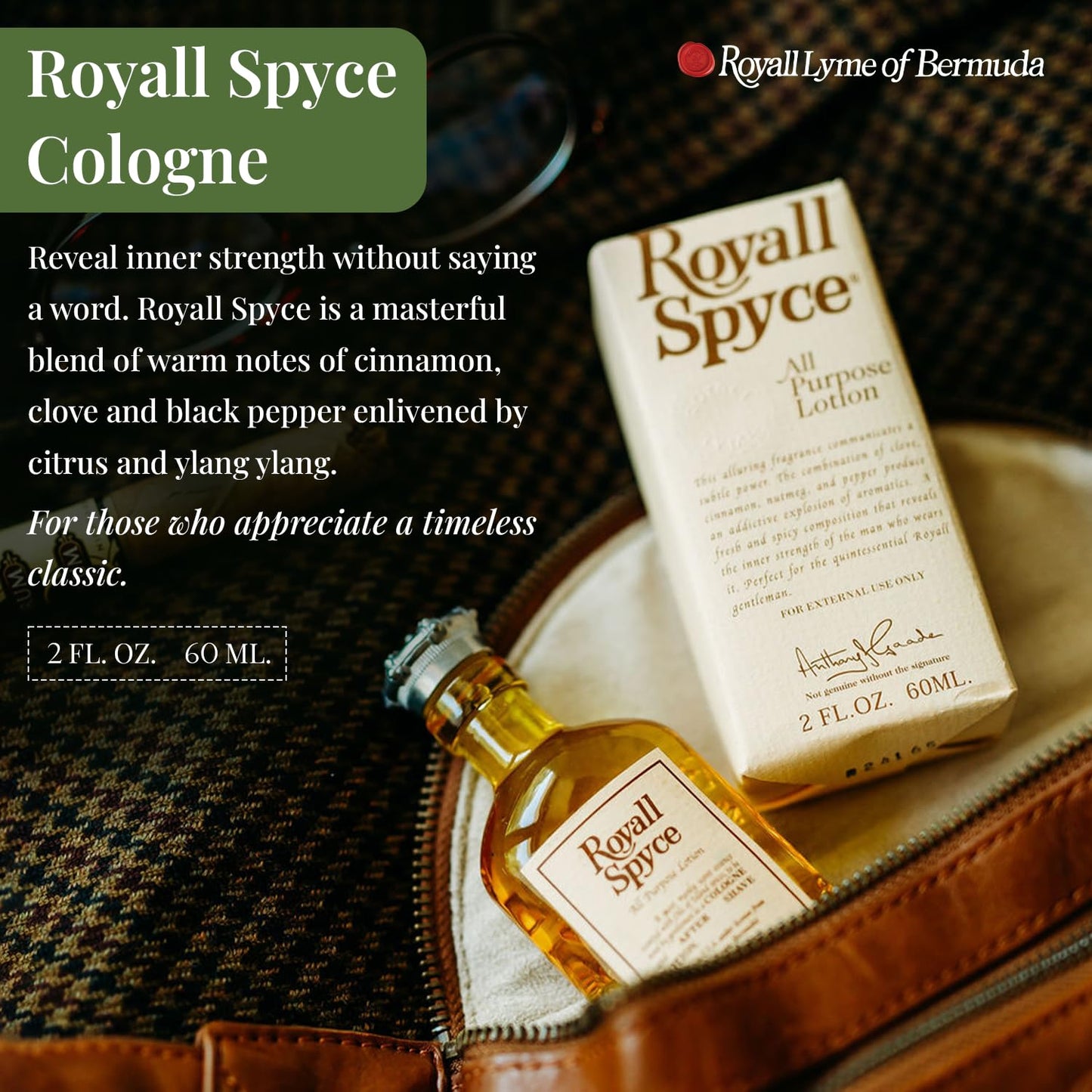Royall Spyce Cologne, Classic Aftershave Scent for Men with Bay Rum, Royal Lyme Fine Perfume, Fragrance Gift, Masculine Grooming Spray, Timeless Men’s