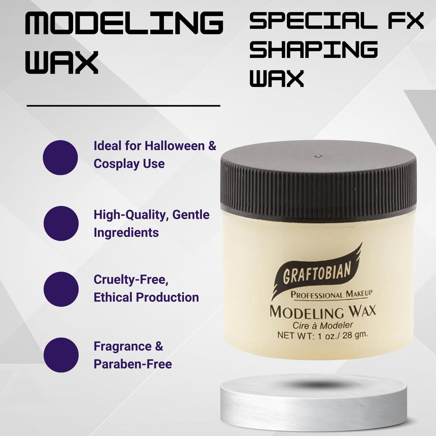 Graftobian Modeling Wax - Bone (1 oz)