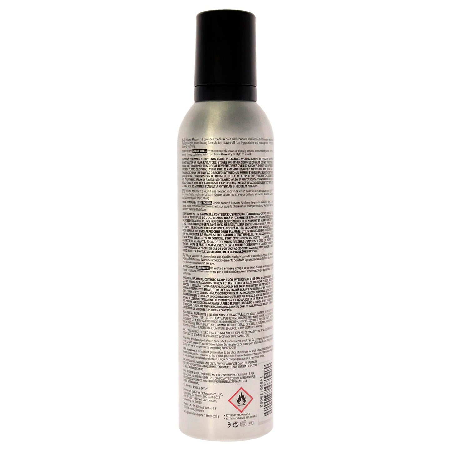 Kenra Professional Volume Mousse 12 | Medium Hold Mousse | Non-Drying, Non-Flaking Lightweight Formulation |Styling Control Without Stiffness Or