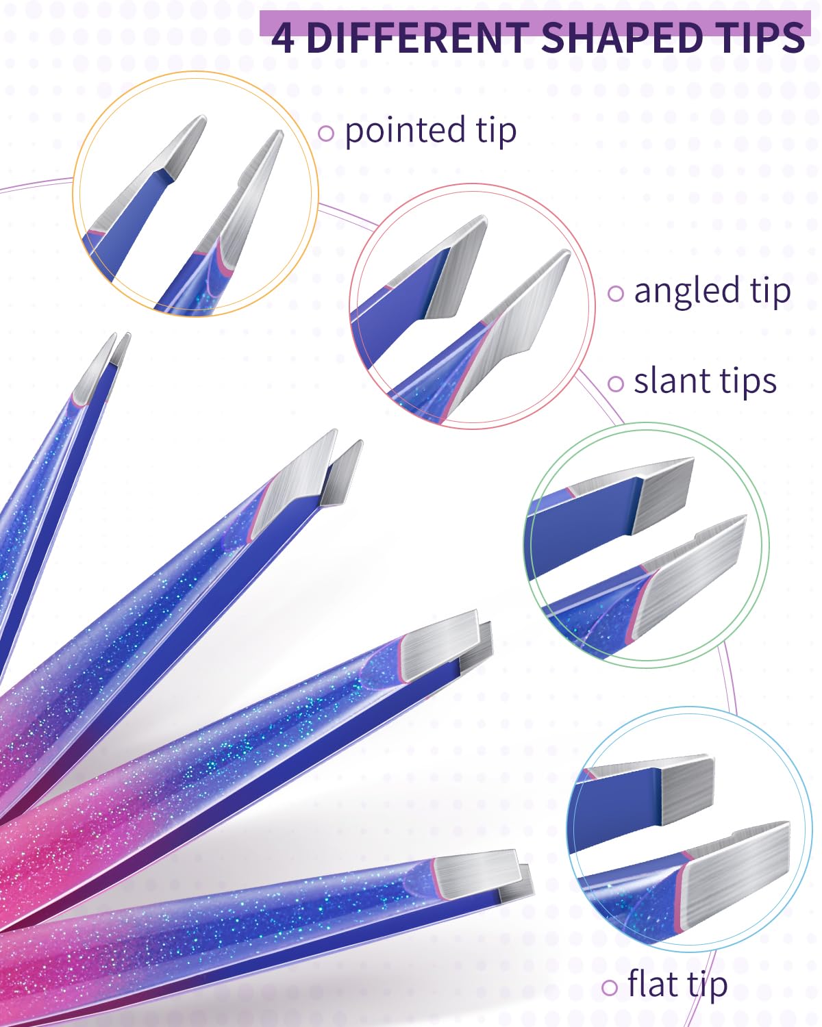 MORGLES Tweezers Set 9 Pcs Nail Clipper Kit with Case for Eyebrows Grooming Beauty and Personal Care MORGLES