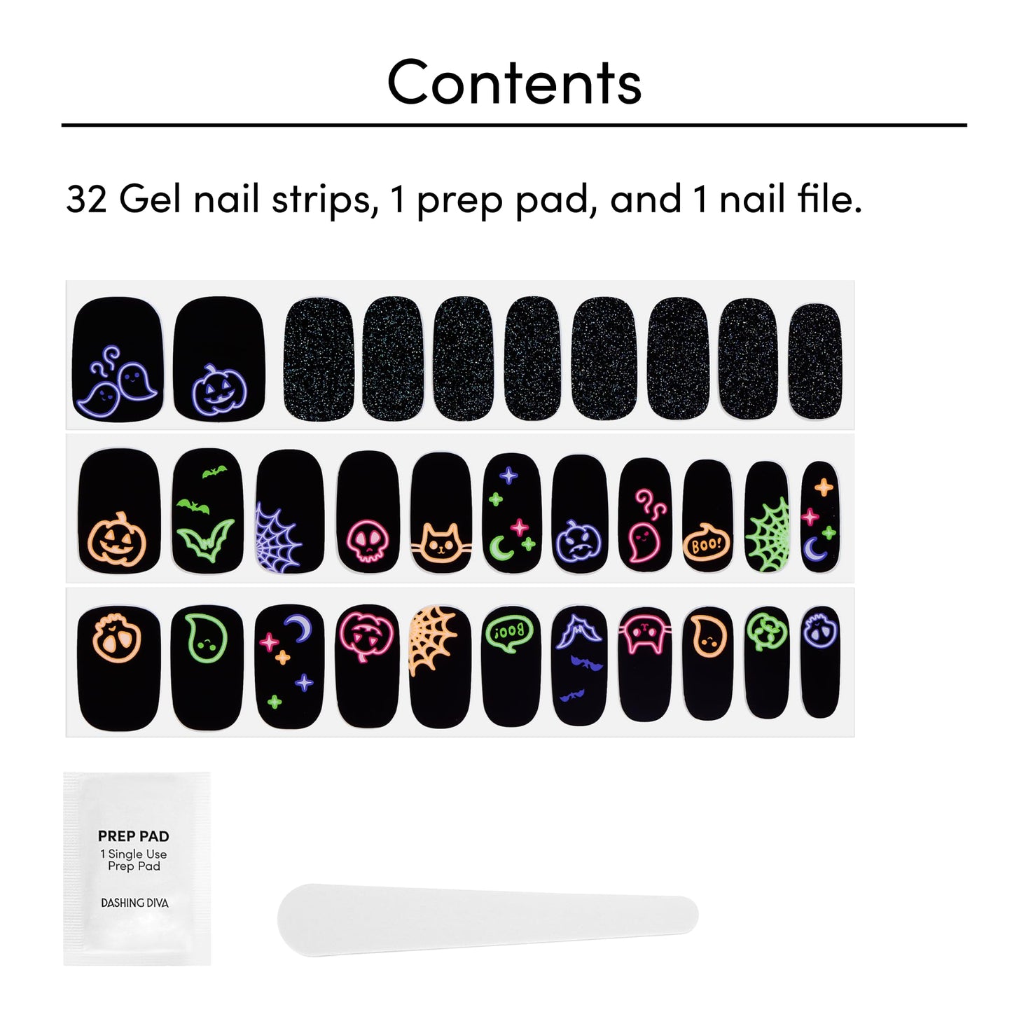Dashing Diva Gloss Nail Strips - Deja Boo | UV Free, Chip Resistant, Long Lasting Gel Stickers | Contains 32 Wraps, 1 Prep Pad, 1 File Beauty & Personal Care Dashing Diva