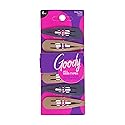 Goody Snap Hair Clips for Kids - 6 Ct, Neutral Tones, Hair Barrettes for Women & Men, Easy Stackable Styling, Comfort Contour Design, Hair Styling