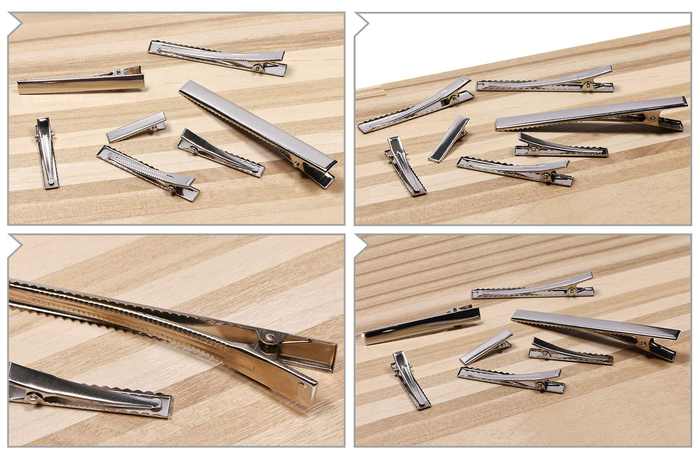 Shapenty 7 Sizes Metal Hair Clips Alligator Teeth Prongs Hair Clips Hairpins Clamps Holders for Women Girl Hair Bow Accessories Making Hair Salon DIY