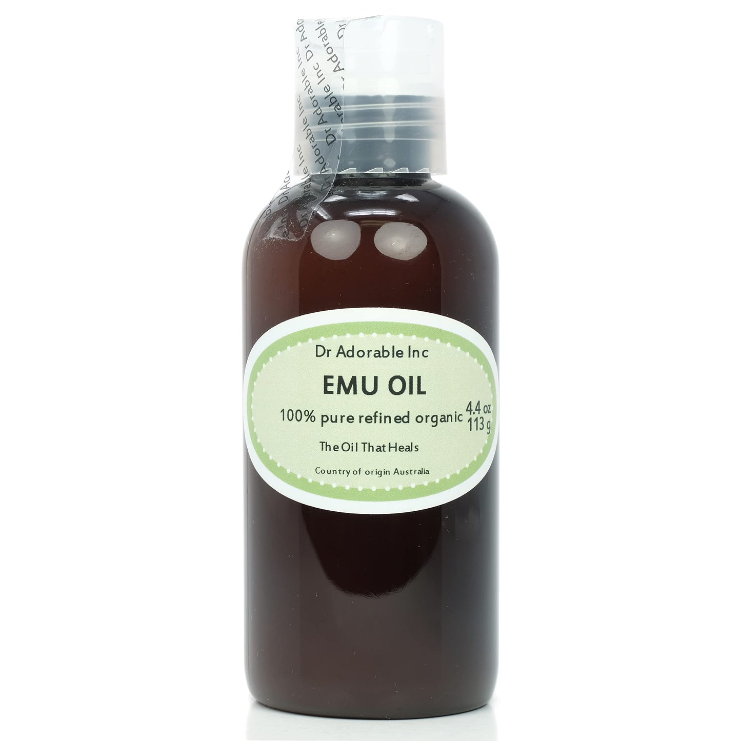 Dr Adorable - 4 oz - Australian Emu Oil - 100% Pure Natural Triple Refined Organic