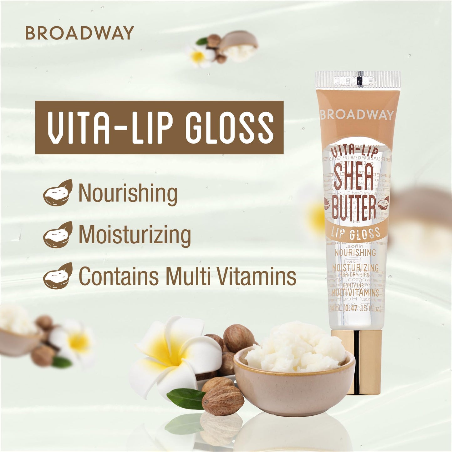 Ruby Kisses Broadway Vita-Lip Clear Lip Gloss (7 Pack) Ultra-Hydrating & Soothing Formula with Vitamins, High-Shine Non-Sticky Finish Lip Balm with