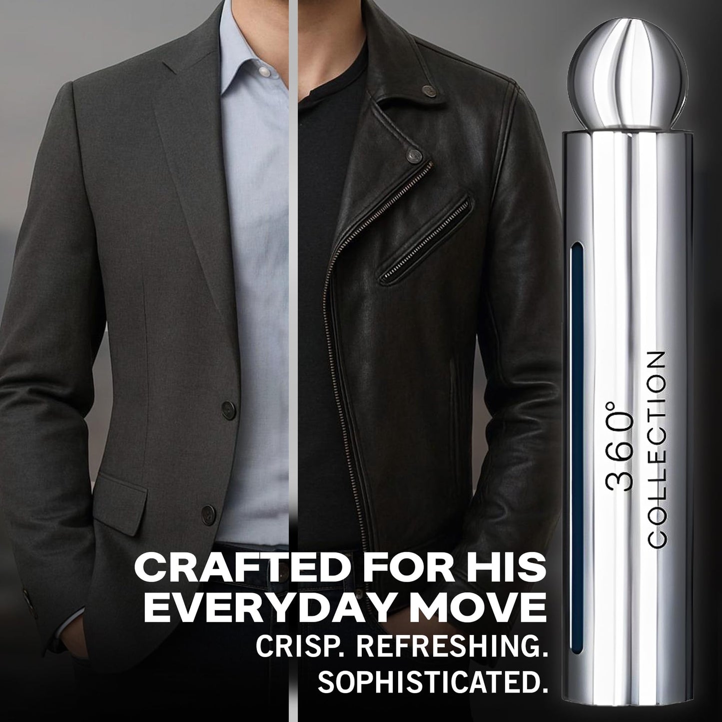 Perry Ellis 360° Collection for Men Gift Set - 3.4 fl oz Eau de Toilette, 3 oz Shower Gel, .25 fl oz EDT mini travel spray