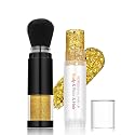Holographic Mermaid Glitter Makeup Kit: 2-in-1 Body & Face Stick & Loose Powder with Built-in Brush for Festival, Rave, Concert, Carnival | Shimmery