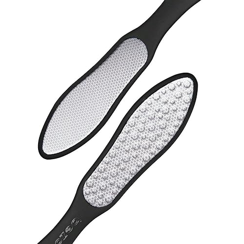 BEZOX Foot File (1 PCS), Double Sided Foot Scraper Callus Remover, Foot Rasp for Cracked Heel and Foot Corn Removal, Stainless Steel Pedicure File