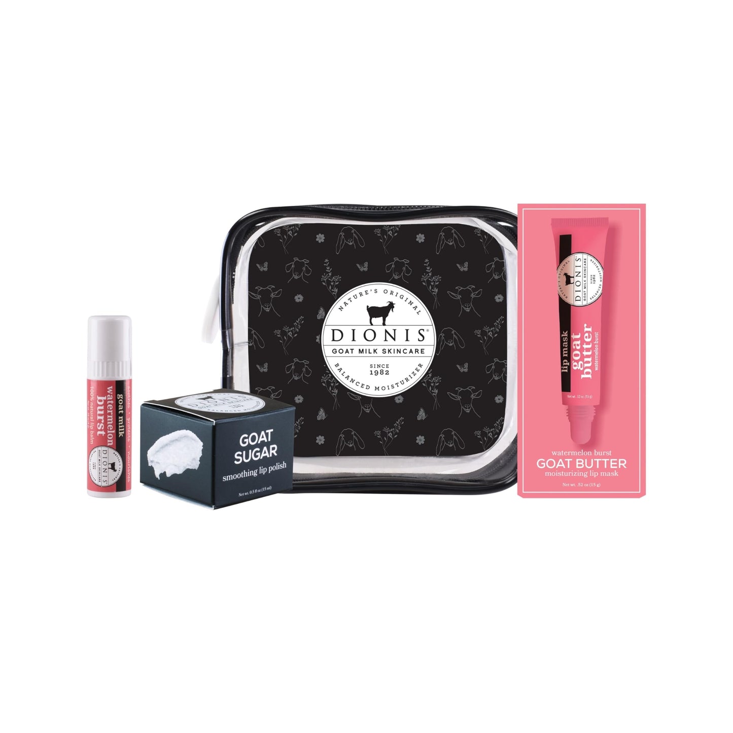 Dionis Goat Milk Watermelon Burst 3-Piece Lip Care Kit (Pack of 1)