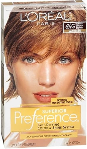 L'Oreal Preference #6.5G Lightest Golden Brown, 1 ct