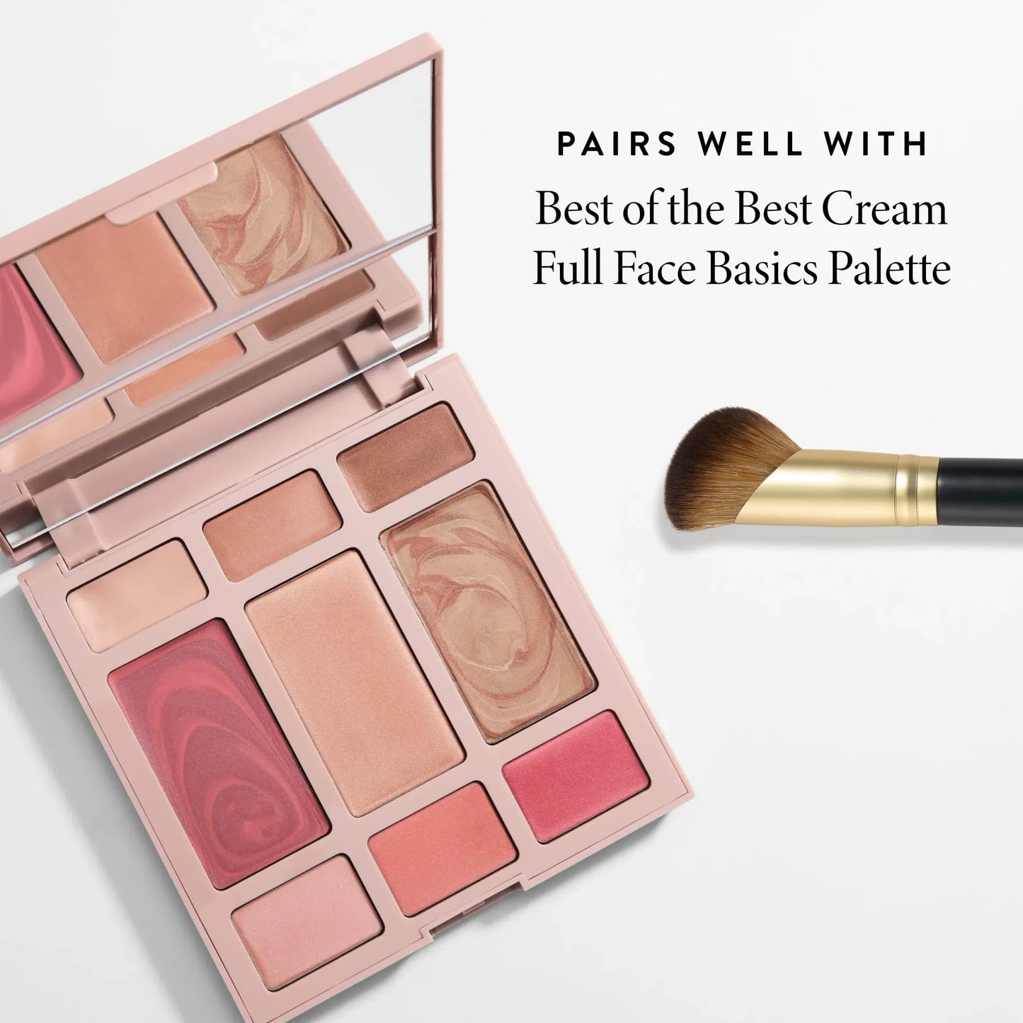 LAURA GELLER NEW YORK Sculpting Face Brush - Angled Makeup Brush for Blending & Contouring - Dense Vegan Bristles - For Cream, Powder & Baked Formulas