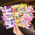 42 Pieces Baby Hair Clips, Hair Pin, Barrettes for Girls, Toddler Girls Hair Accessories, Kids Hair Clips for Styling, Flower Rainbow Candy Fruits