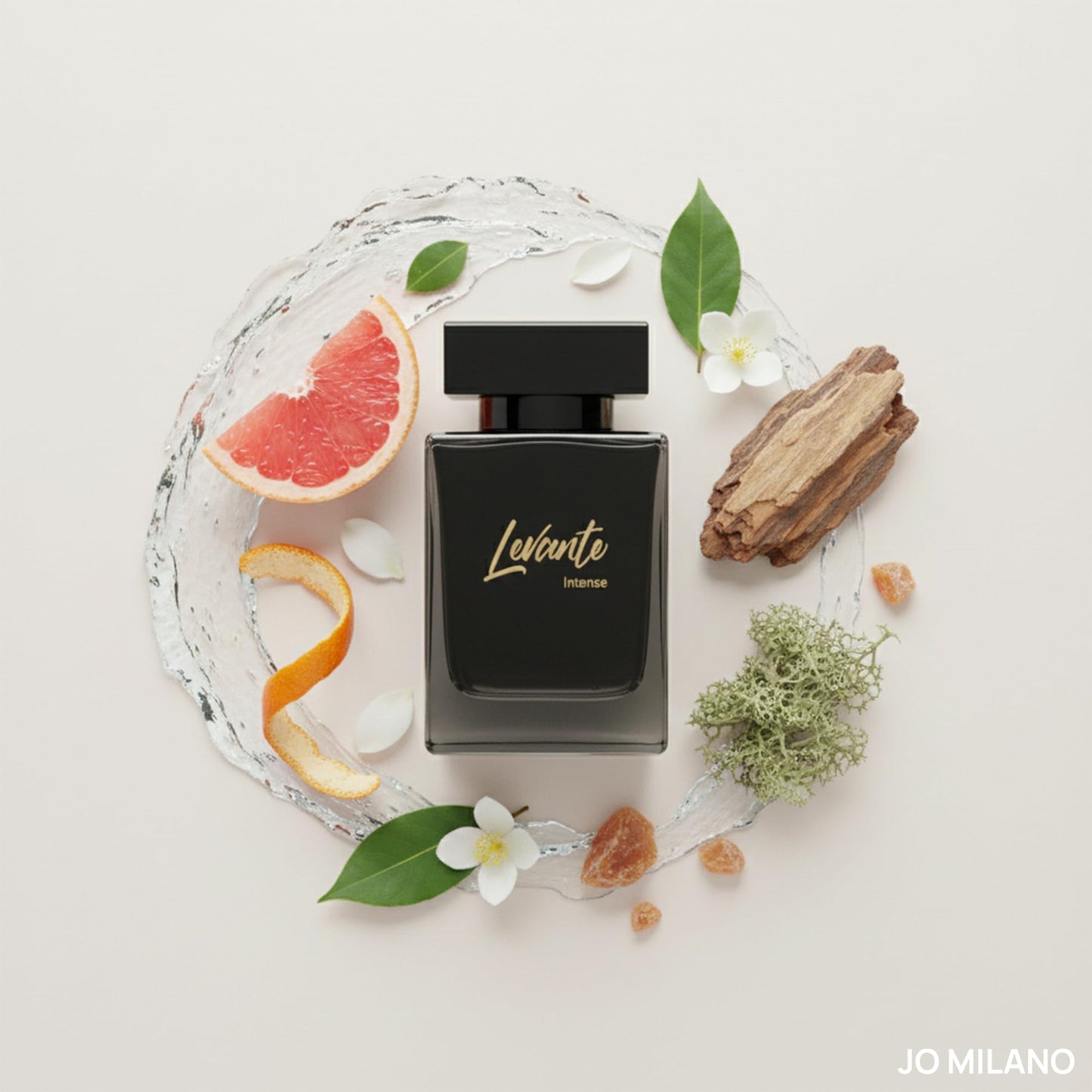 Jo Milano Levante Intense Eau De Parfum Spray | 3.4 oz (100ml) | Fresh, Oud, Amber, Patchouli, Citrus Scent | Long Lasting Fragrance for Men