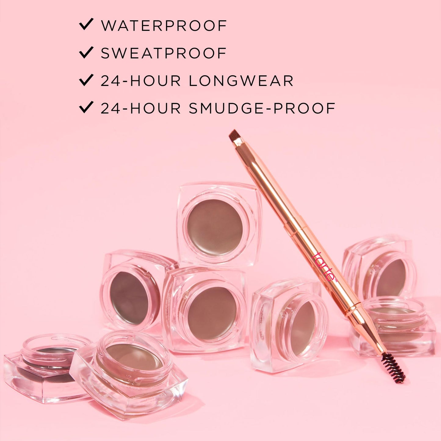 tarte big ego frameworker brow pomade - Creamy Pigmented Eyebrow Gel to Sculpt & Fill with Waterproof, Smudgeproof, Sweatproof Longwear Formula