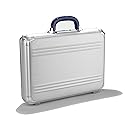 ZERO Halliburton Pursuit Aluminum Hardside Attaché (Silver, Medium Attaché)