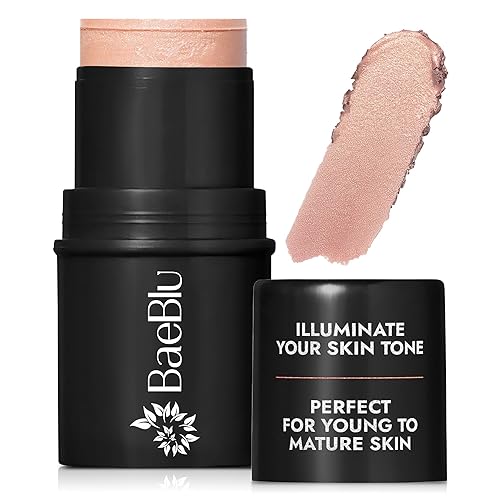 BaeBlu - Organic Blush Tube, Moscato - 100% Natural Vegan Cream Blush Sticks, Multi-Use Bronzer, & Highlighter for Lips, Cheeks & Eyes, Buildable