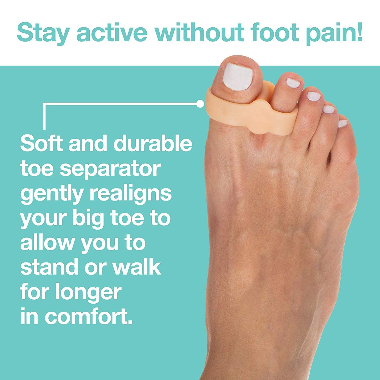 ZenToes Toe Spacers Bunion Corrector for Women and Men, Big Toe Straightener, Double Loop Gel Splint Separator for Correct Alignment of Overlapping Beauty & Personal Care ZenToes