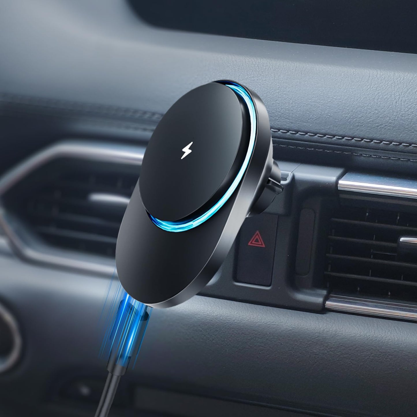 CLEC for Mazda CX-5 2017-2025 Magnetic Wireless Car Charger Phone Holder Mount Custom Fit for Mazda CX-5 2017-2025 15W Fast Charging Car Phone Holder…