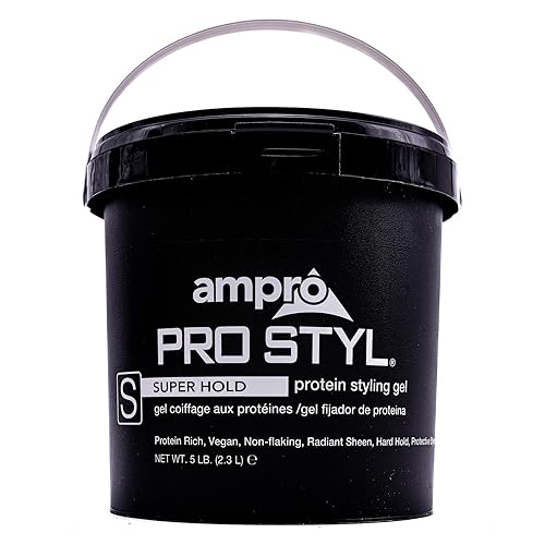 AmPro Pro Styl Styling Gel - Protects and Strengthens Your Strands - Non-Flaking, Alcohol Free, Vegan Formula - Flexible, Touchable Hold for All Hair
