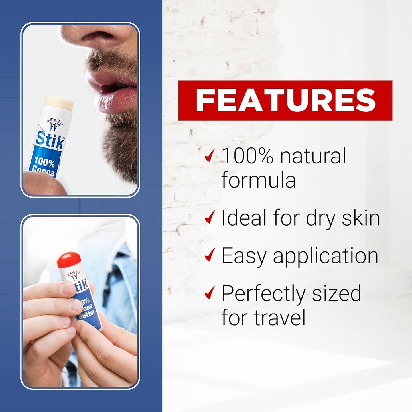 Woltra Cocoa Butter Stick - 1 Oz (Pack of 5)