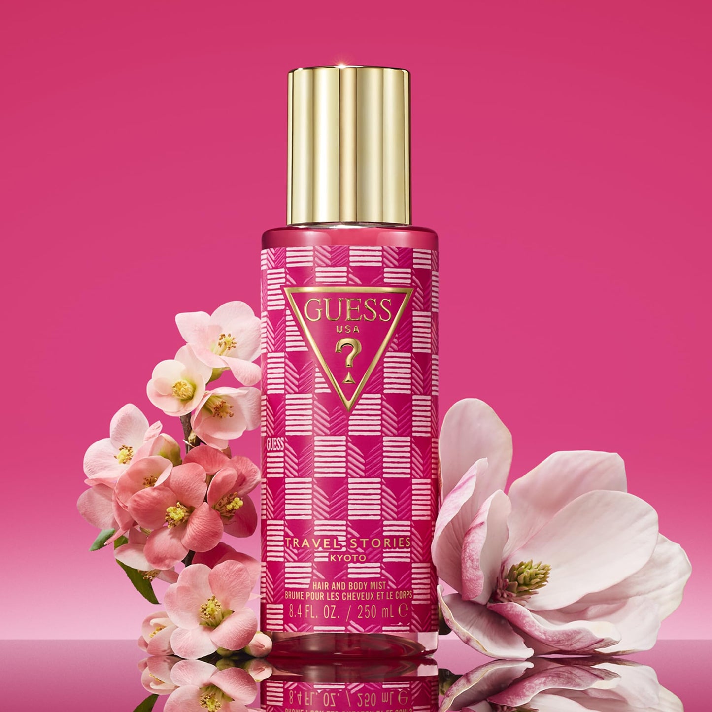 GUESS Travel Stories Kyoto Hair and Body Fragrance Mist for Women 8.4 Fl. Oz. - Serene, Lavish, and Fresh Fragrance Spray