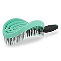 NuWay 4HAIR DoubleC U.S. Patented Double Curved Detangling Brush is Hair Dryer Safe (Mint Green)