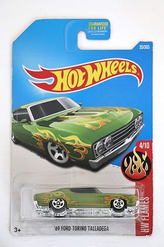Hot Wheels 2017 HW Flames '69 Ford Torino Talladega 35/365, Green