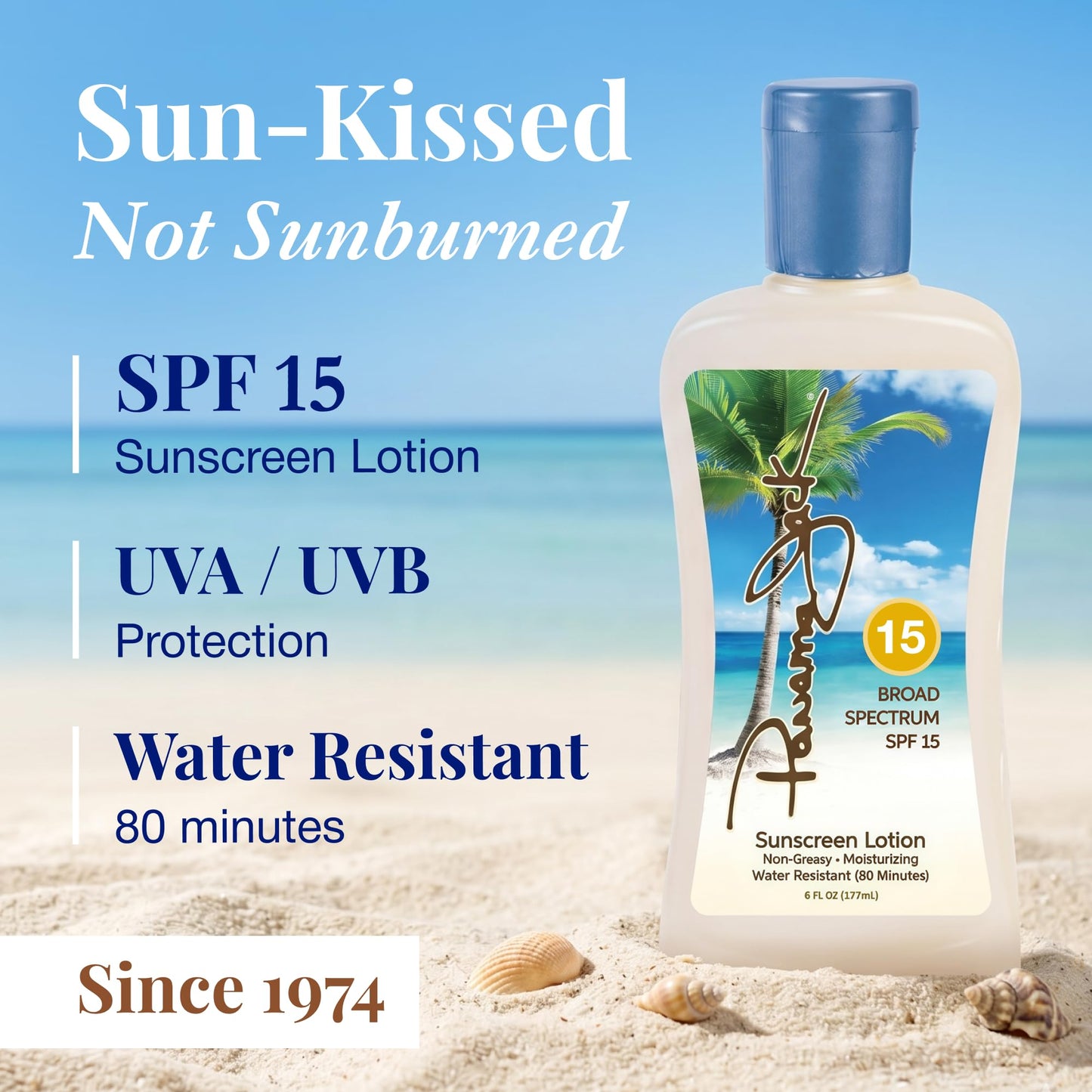 Panama Jack Sunscreen Lotion SPF 15, 6 Fl Oz