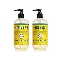Mrs. MEYER'S Clean Day Hand Soap, Made with Essential Oils, Honeysuckle, 12.5 Fl oz (Pack of 2)