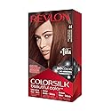 Revlon Colorsilk Beautiful Color, Permanent Hair Dye with Keratin, 100% Gray Coverage, Ammonia Free, 44 Medium Reddish Brown