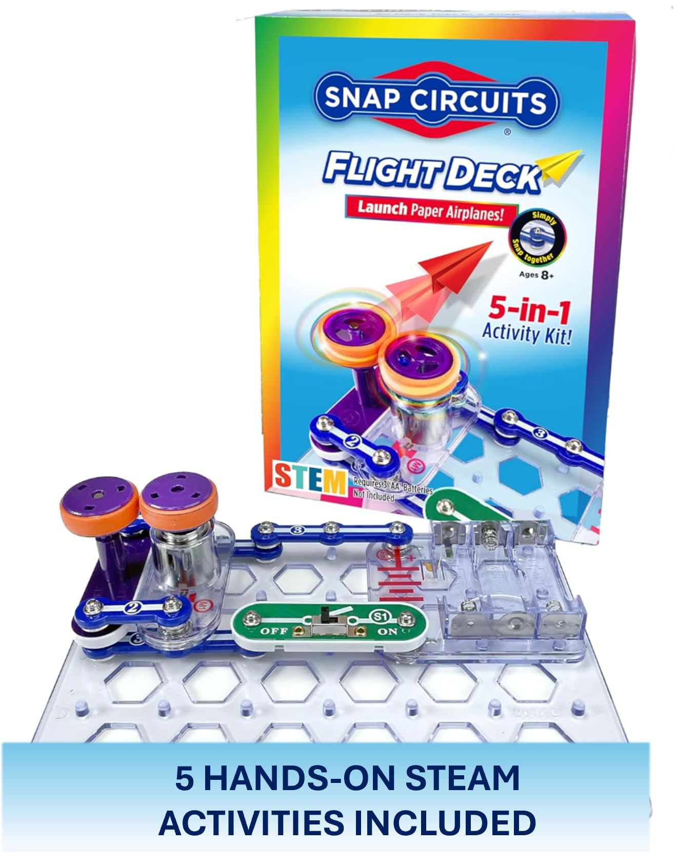 Snap Circuits Flight Deck Science/STEM Toy kit | Ages 8+ | Construction Gift for Boys and Girls