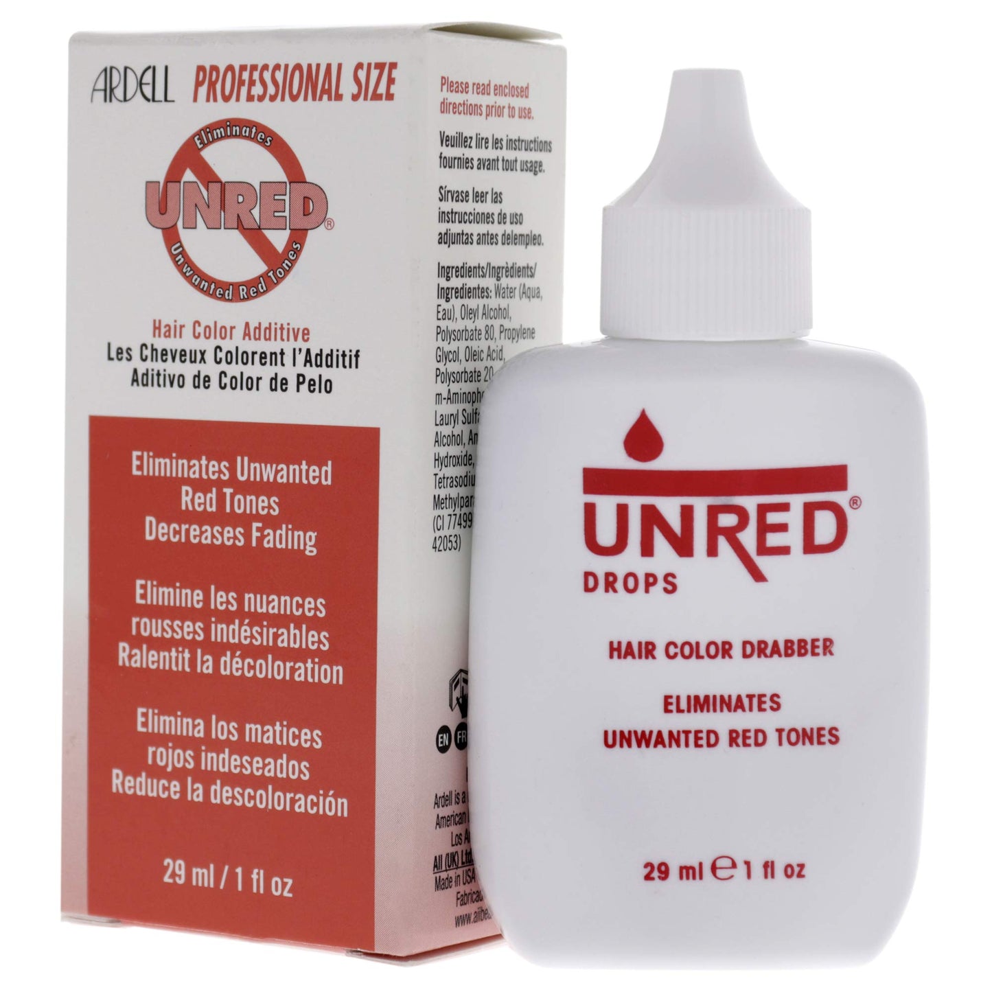 Ardell Unred Hair Color Additive - Neutralizes Red Tones in Hair-Dye for Brassy Hairs, Hair Toner, Enhance Semi Permanent Hair Color for Women, 1 oz