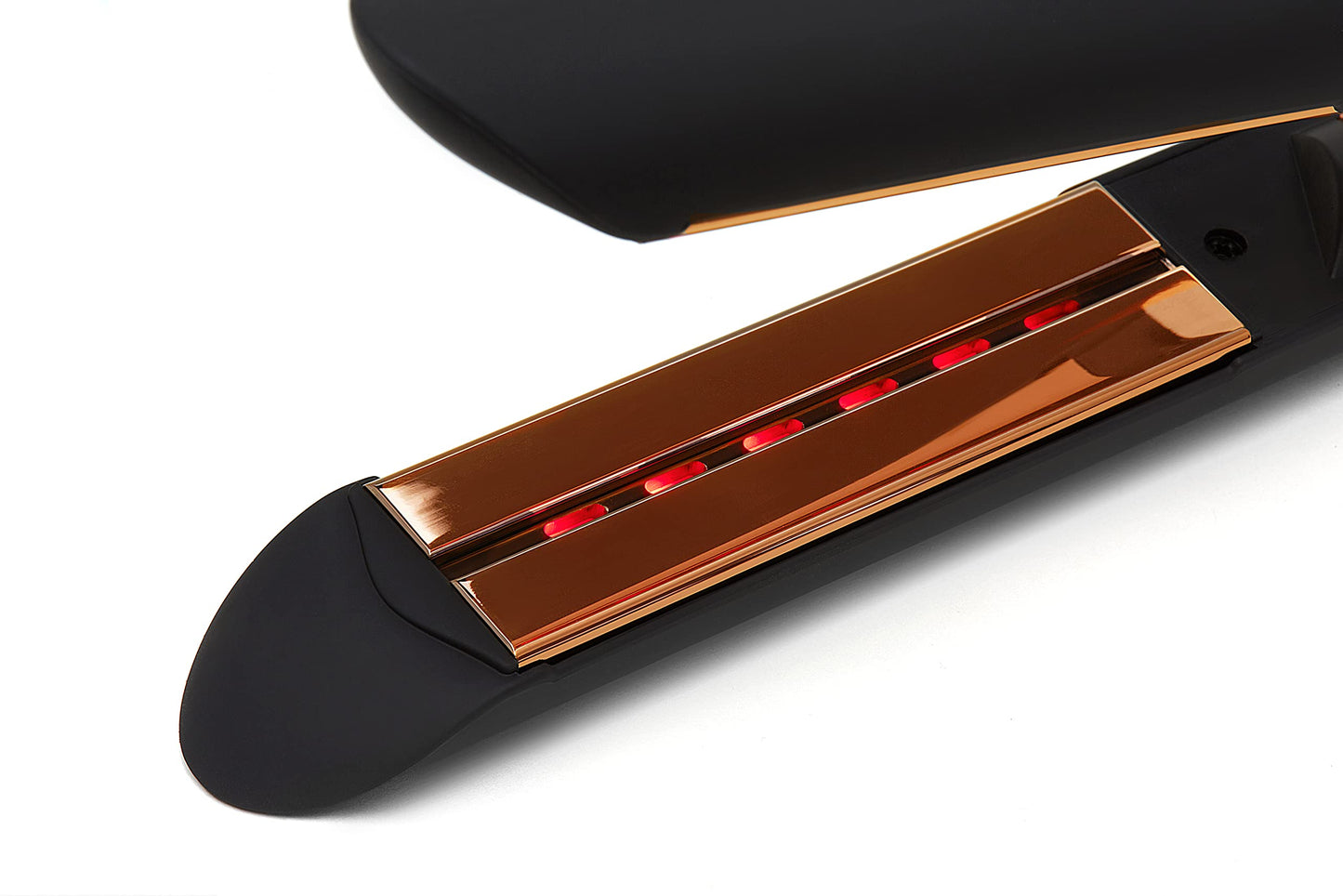 NuMe Style Setter Hair Straightener Titanium Flat Iron - 1 Inch Floating Plates Hair Iron with Negative Ion Conditioning - Infrared Light Strip - Dual