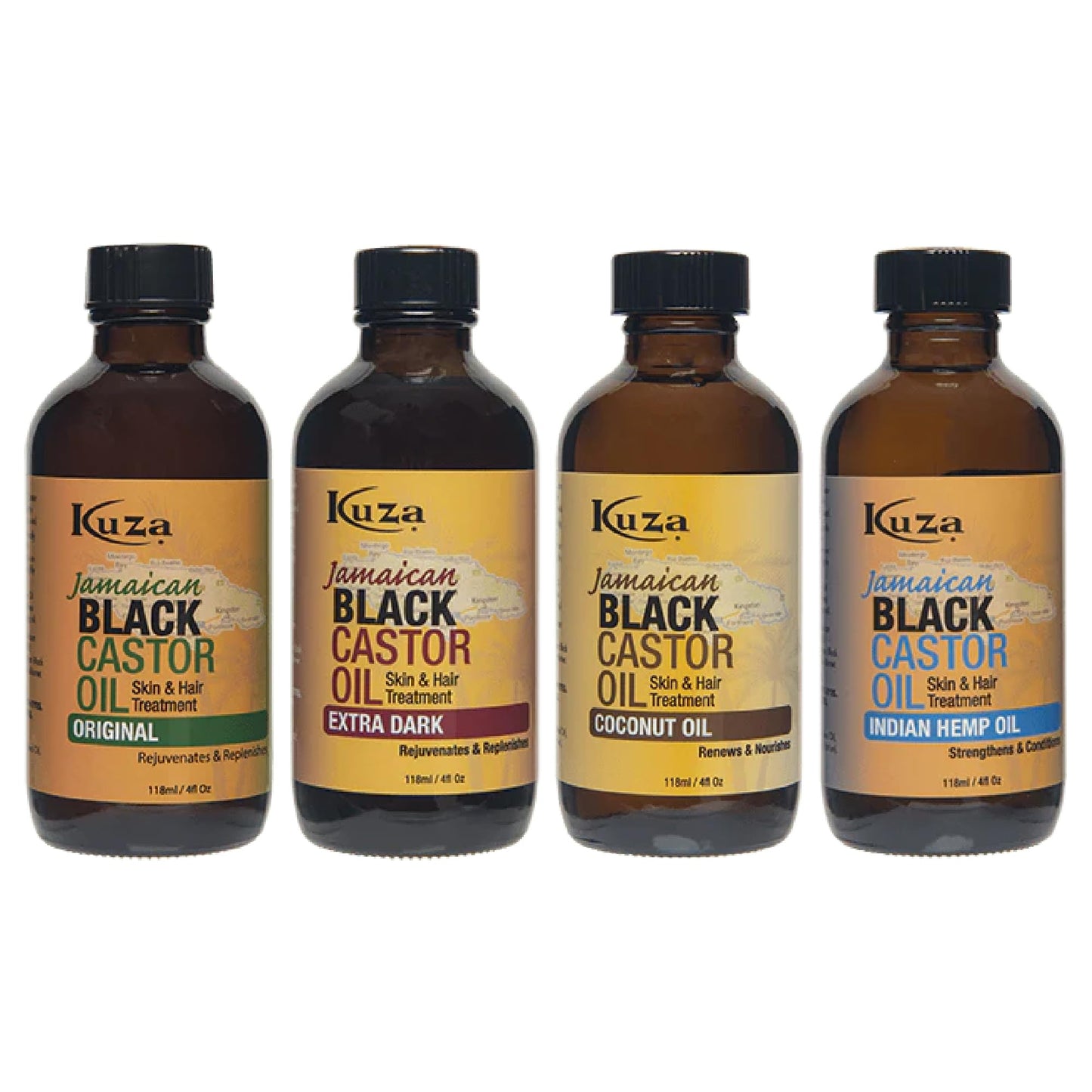 Kuza Jamaican Black Castor Oil Skin & Hair Treatment - Extra Dark, 4 fl oz