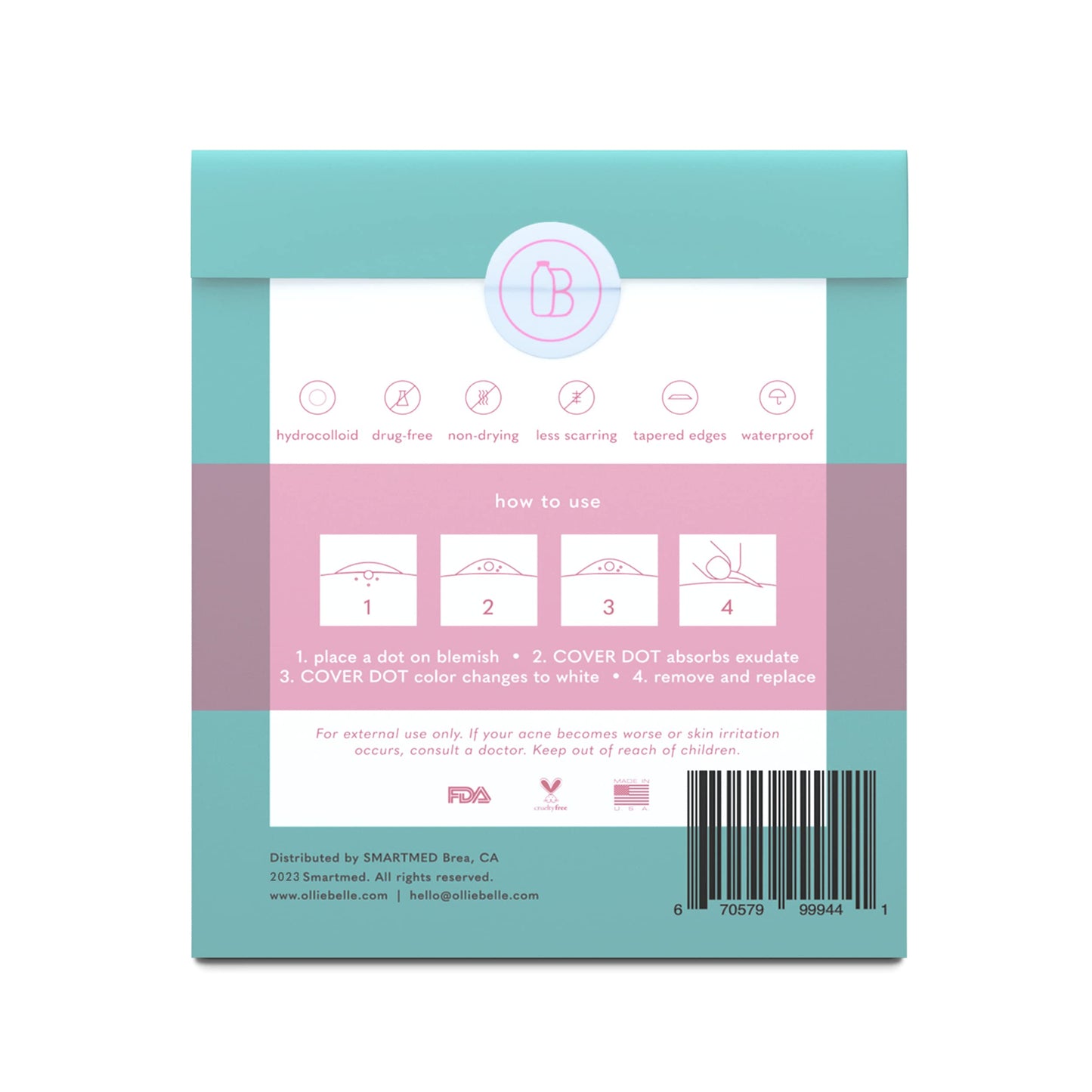 Cover Dot Acne Care (24 dots) Skin Blemish Treatment with Hydrocolloid | Oil and Pimple Absorbing | Latex-Free