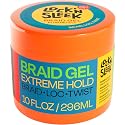 LOCK'N SLEEK Braid Gel (10 oz), Extreme Hold, Flake-Free, High Shine Edge Control - Argan, Camellia, Avocado Oil - For Locks, Braids, Twists, Cornrows