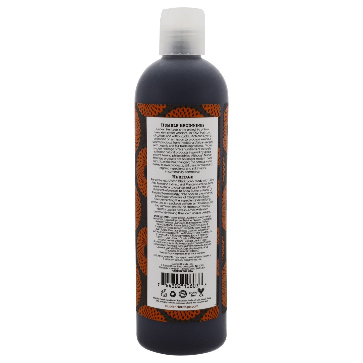 Nubian Heritage Body Wash, African Blk Soap, Tea Tree Oil Oats & Aloe, 13 Fl Oz pack of 2 Beauty & Personal Care Nubian Heritage