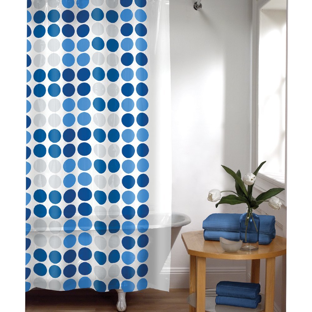 Maytex 13-Piece Trina Dot PEVA Shower Curtain Set
