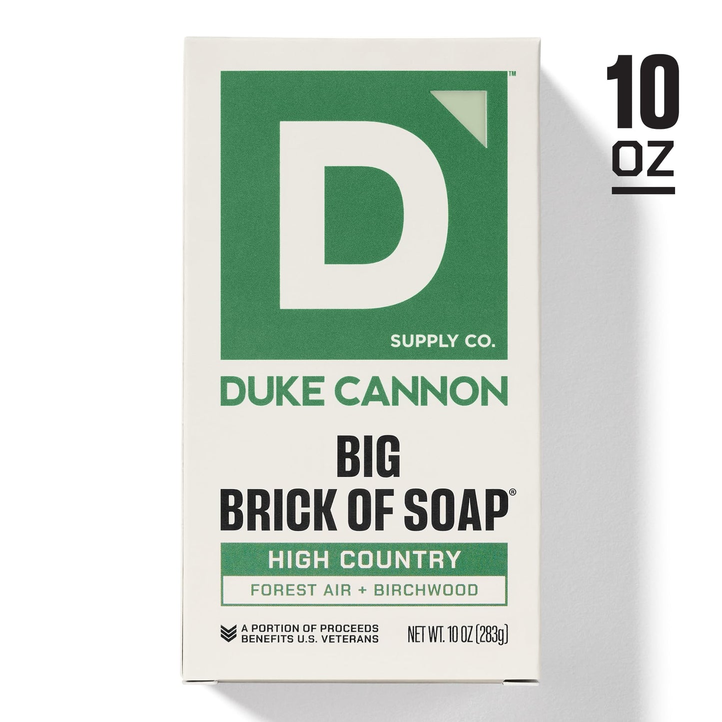 Duke Cannon Supply Co. Extra Large Big Brick Bar Soap - Men's Triple-Milled Bar Soap with Masculine Scents - Forest Air + Birchwood - All Skin Types