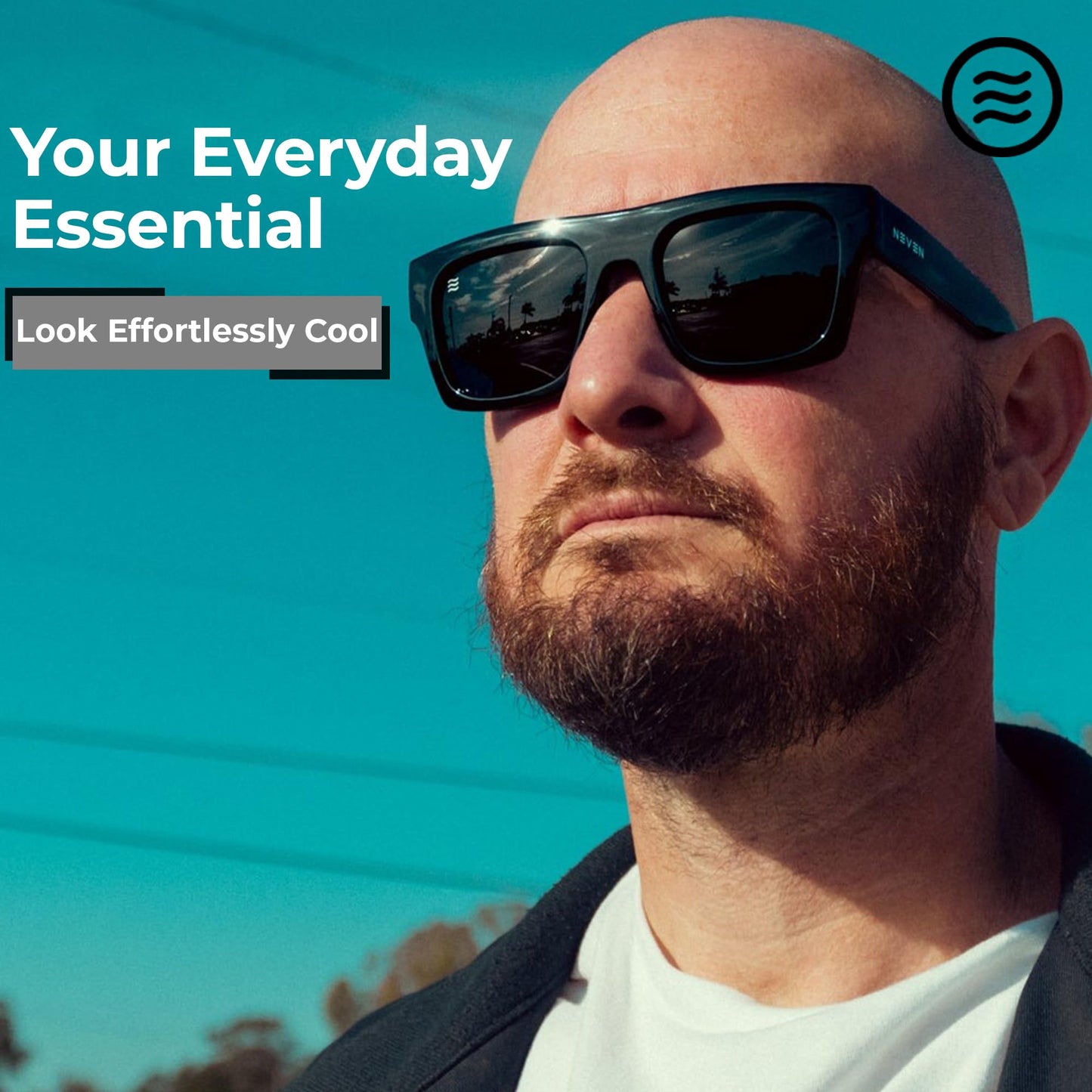 NEVEN RG Men's Polarized Sunglasses - Bold Rectangle UV Protection Sunglasses - Trendy Metro Fashion Glasses for Men & Women