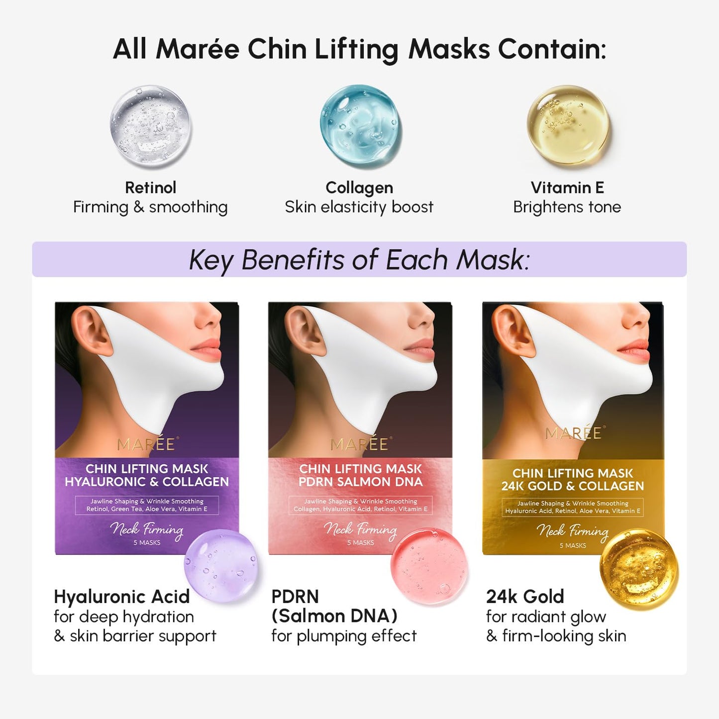 MAREE V-Lifting Mask PDRN Salmon DNA - Nourishing V-Lift Sheet Mask for Daily Skincare Routine Beauty and Personal Care MAREE